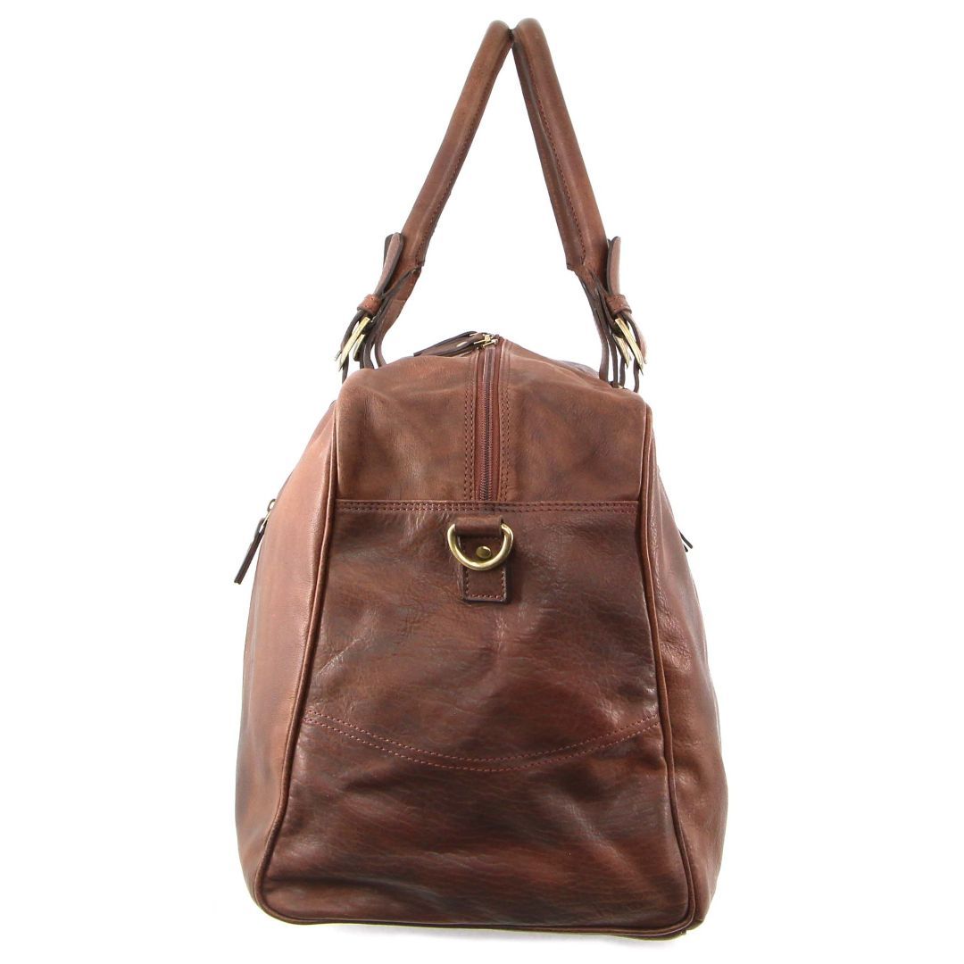 Pierre Cardin Rustic Leather Business Overnight Bag Overnight Bags Travel Choklad | JALVUX925