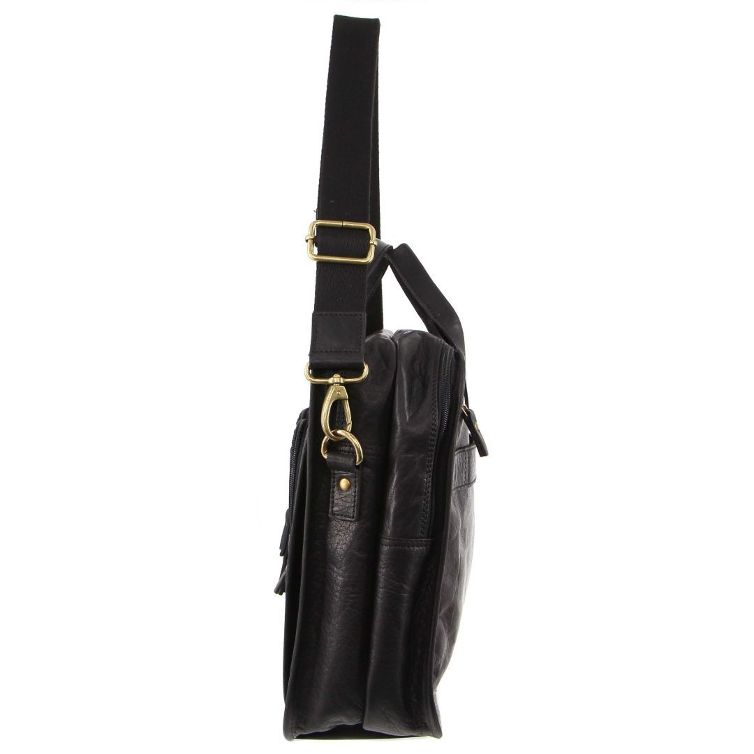 Pierre Cardin Rustic Leather Computer Bag Laptop Travel Svarta | BRUZCL826