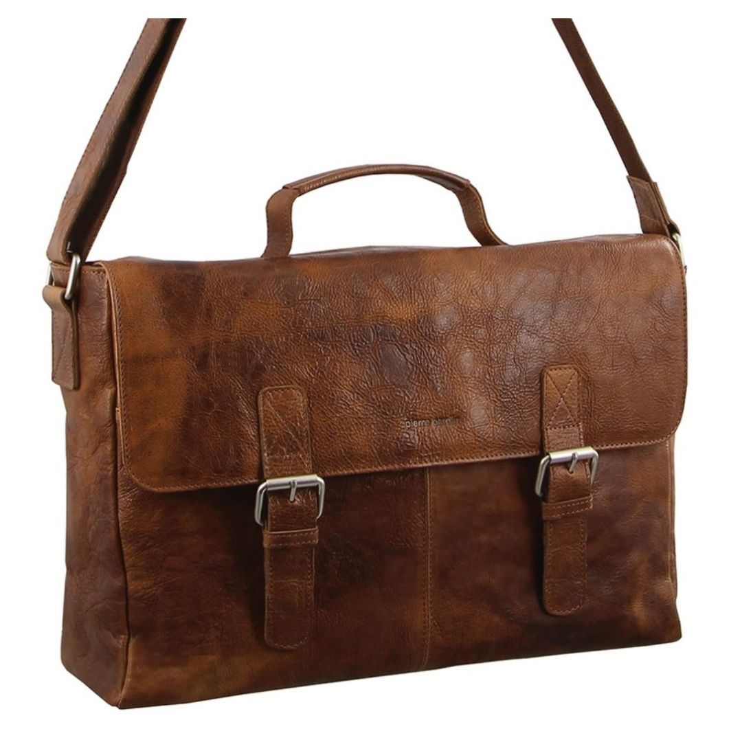 Pierre Cardin Rustic Leather Computer Bag Business Computer Bags Herr Bruna | XFYDHC740