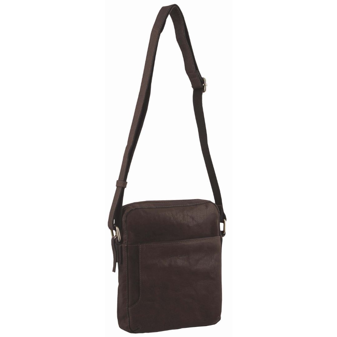 Pierre Cardin Rustic Leather Cross Body Tablet Bag Tablet Bags Herr Bruna | HBEXRN012