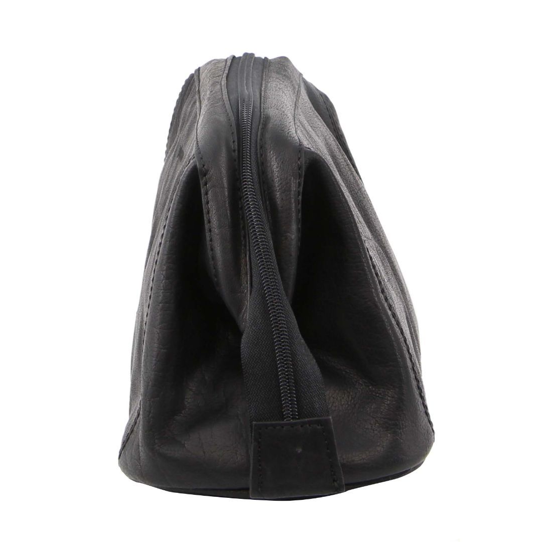 Pierre Cardin Rustic Leather Toiletry Organiser Bags & Folios Herr Svarta | VGJHST415