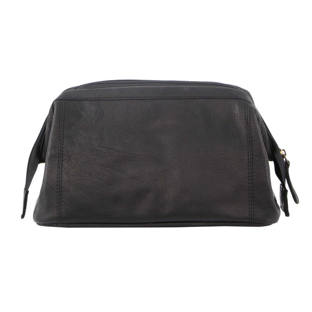 Pierre Cardin Rustic Leather Toiletry Organiser Bags & Folios Herr Svarta | VGJHST415