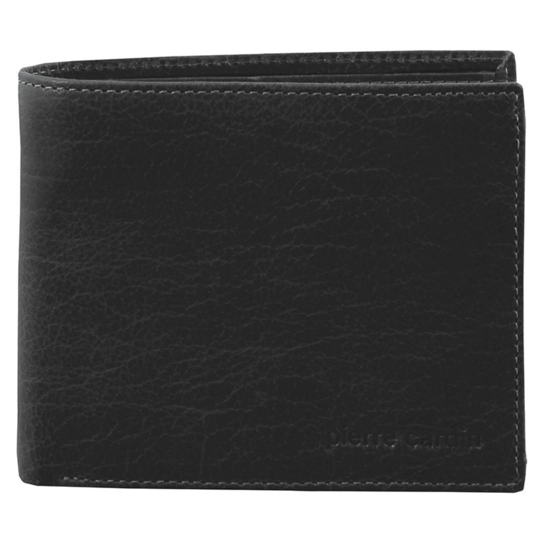 Pierre Cardin Rustic Leather Tri-Fold Wallet Trefaldig Plånbok Herr Bruna | ZLOABN108