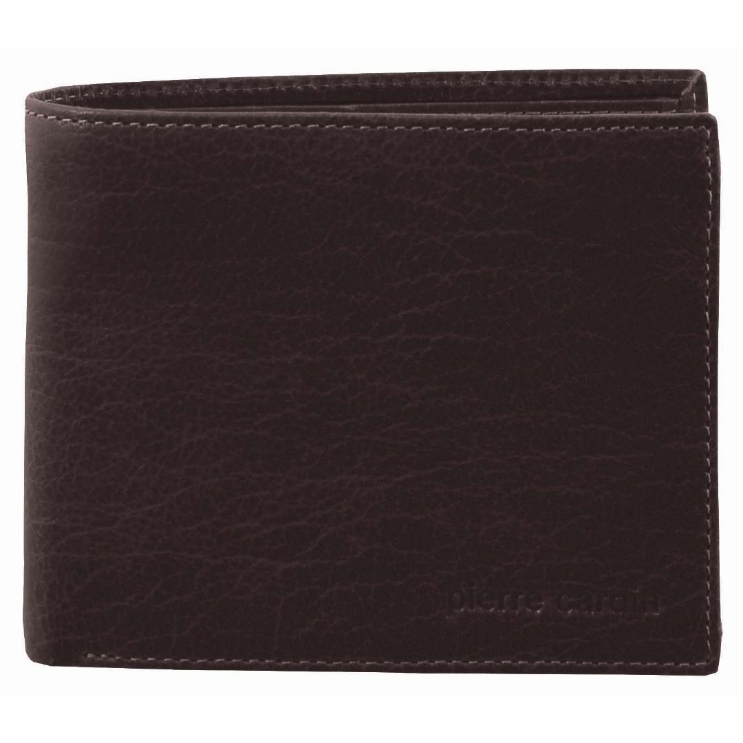 Pierre Cardin Rustic Leather Tri-Fold Wallet Trefaldig Plånbok Herr Bruna | ZLOABN108