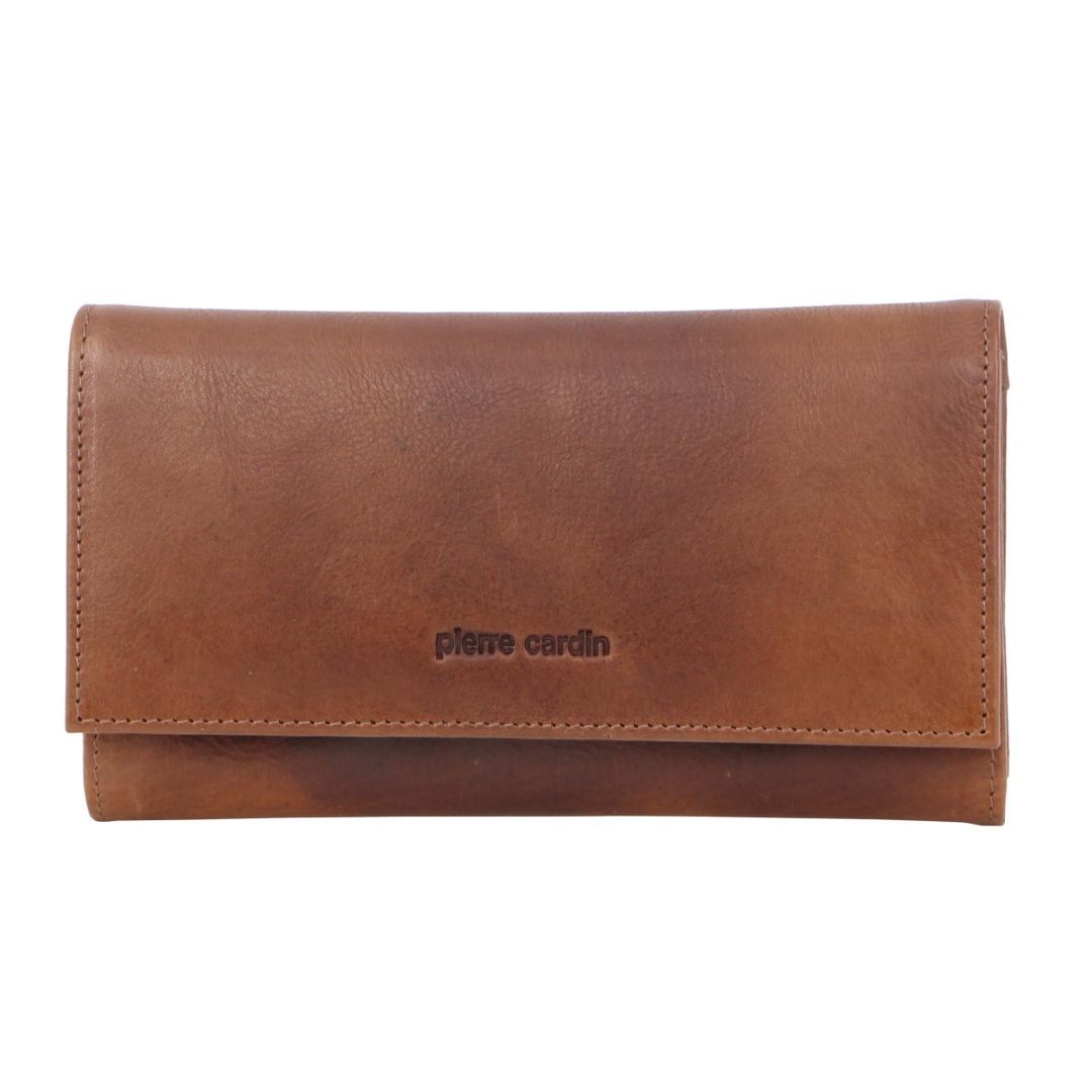 Pierre Cardin Rustic Leather Wallet Bi-Fold Wallets Dam Marinblå | OZDULK219