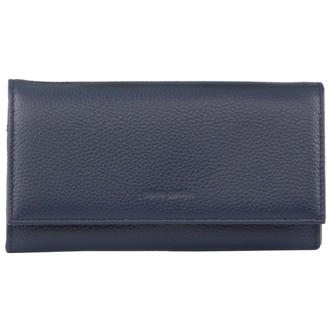 Pierre Cardin Rustic Leather Wallet Bi-Fold Wallets Dam Marinblå | OZDULK219