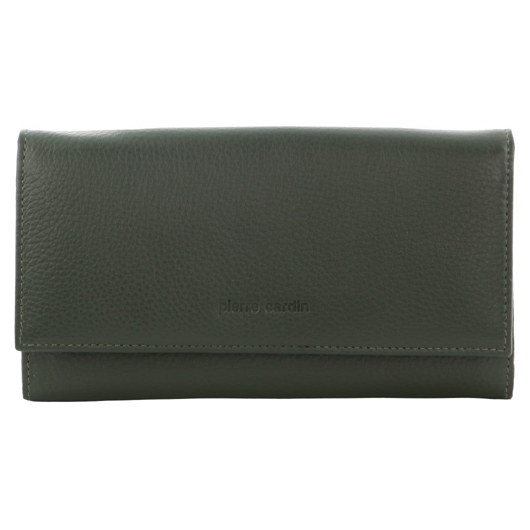 Pierre Cardin Rustic Leather Wallet Bi-Fold Wallets Dam GrapeLeaf | KUYRGA260