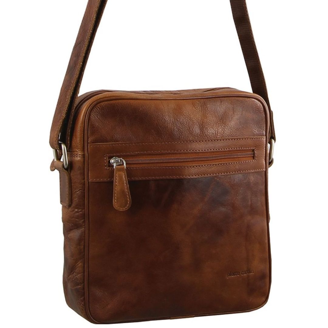 Pierre Cardin Rustic Leather iPad Bag Tablet Bags Herr Bruna | QCKPIN764