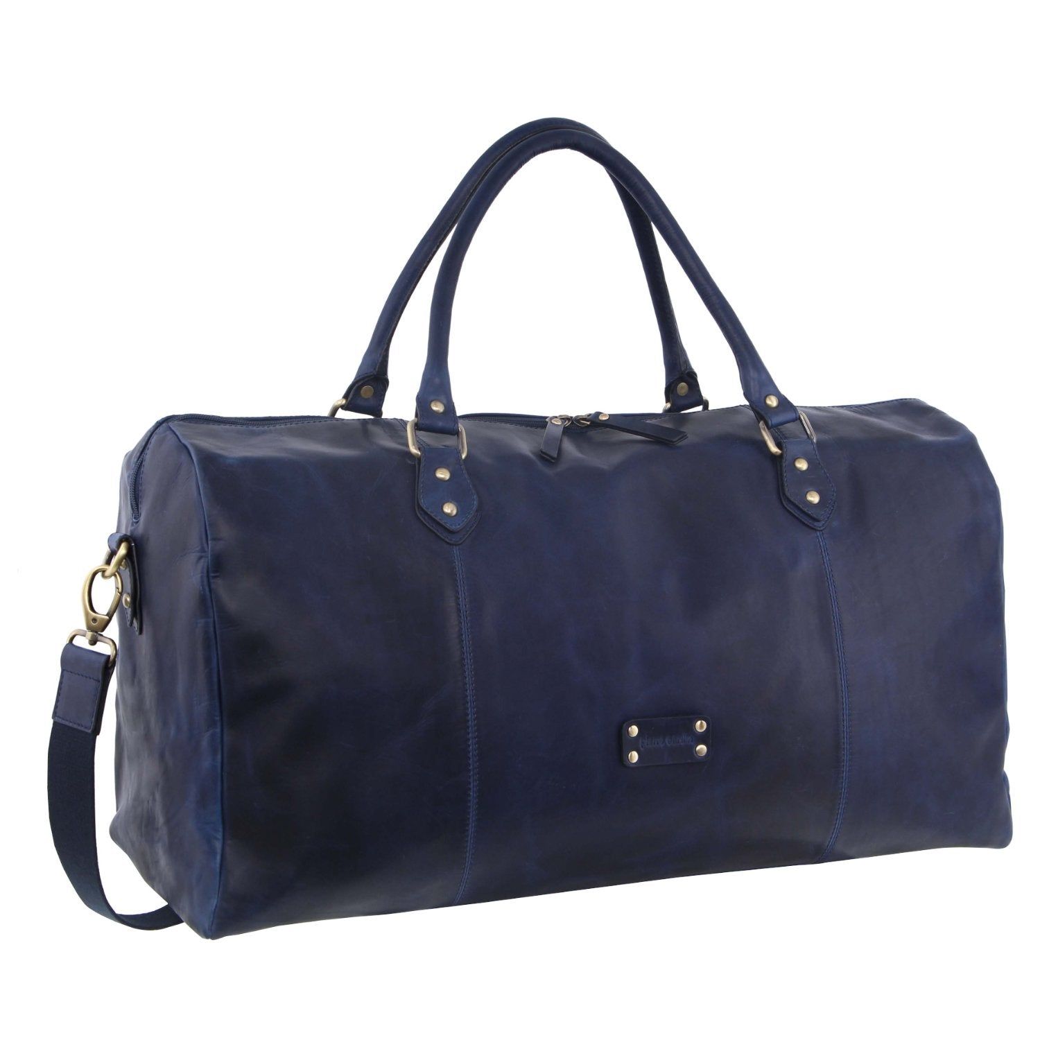 Pierre Cardin Smooth Leather Overnight Bag Overnight Bags Herr Midnight | OHZVRN473