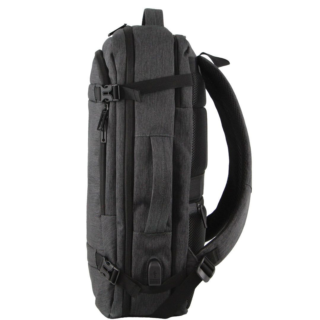Pierre Cardin Travel & Business Backpack with Built-in USB Port Reseryggsäck Travel Grå | KONGQP759