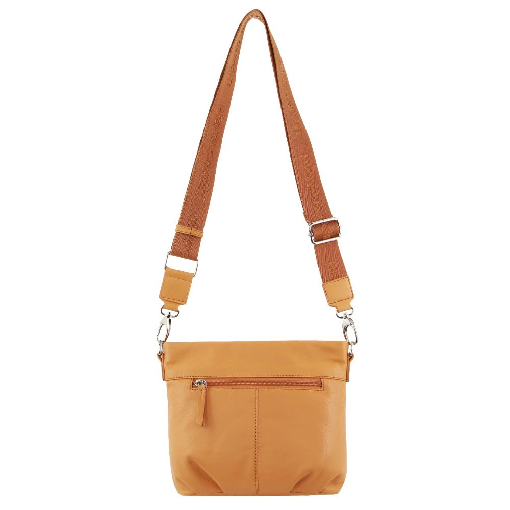 Pierre Cardin Webbing Strap Leather Crossbody Bag Crossbody Väska Dam Aprikos | FTHYSN248