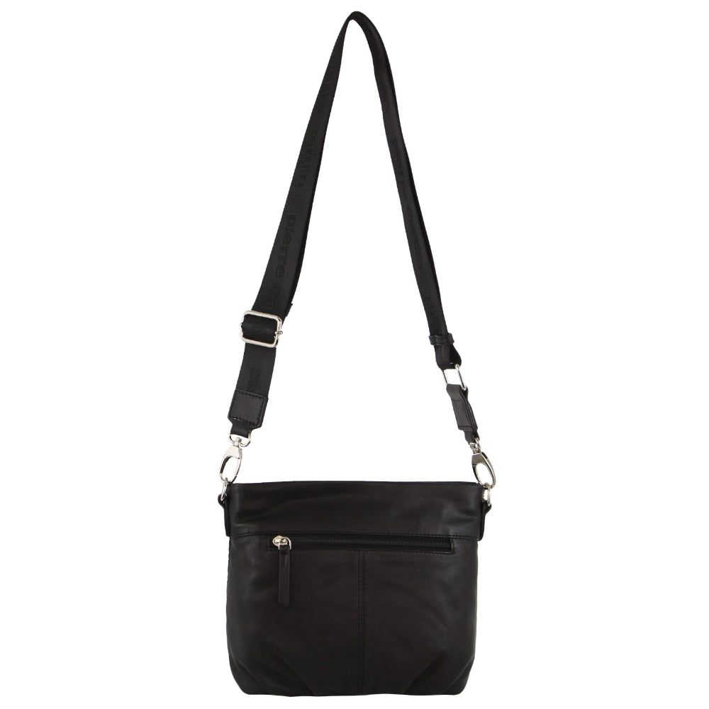 Pierre Cardin Webbing Strap Leather Crossbody Bag Handbags Dam Svarta | YREBJI078