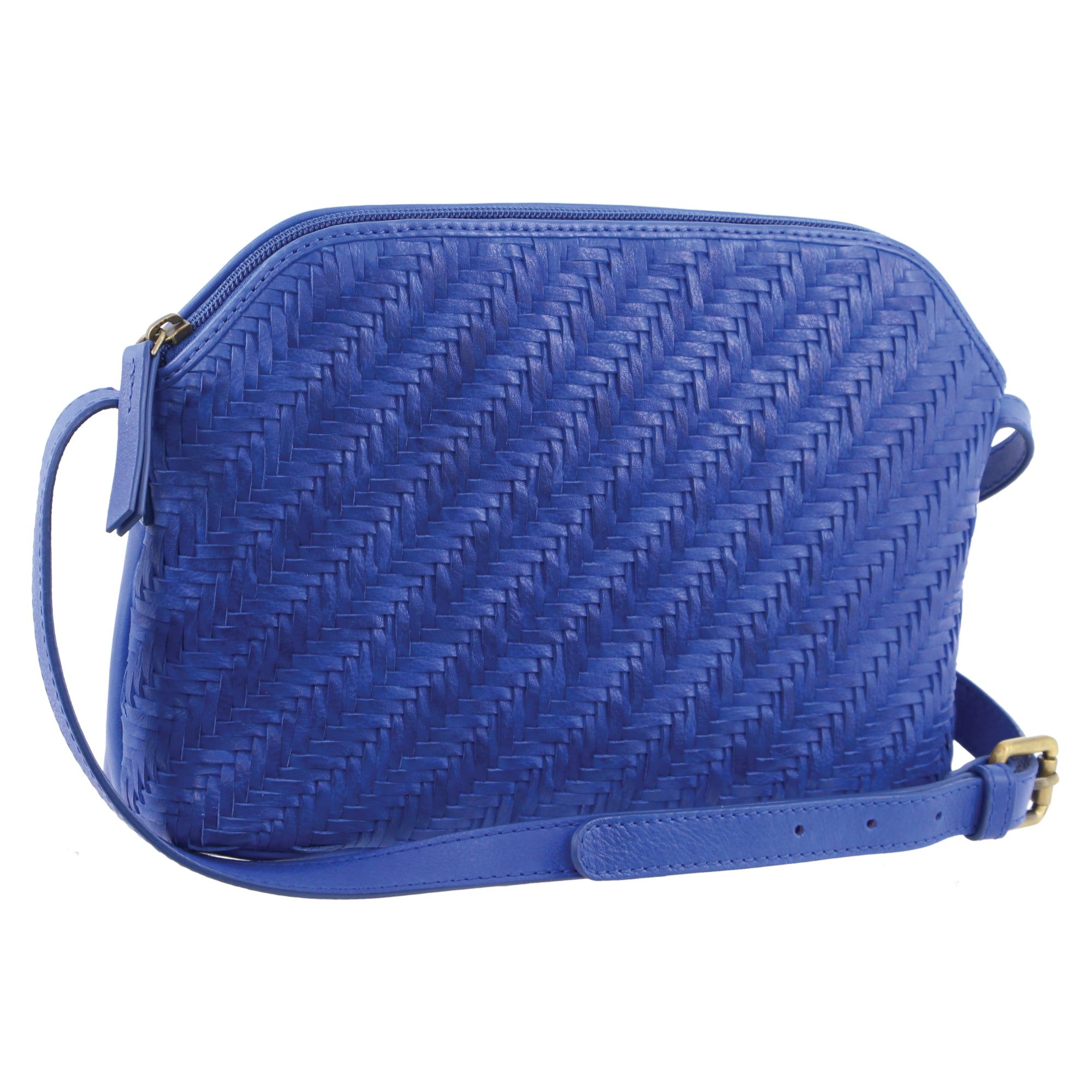 Pierre Cardin Woven Embossed Leather Cross-Body Bag Crossbody Väska Dam Kungsblått | GTZYUA180
