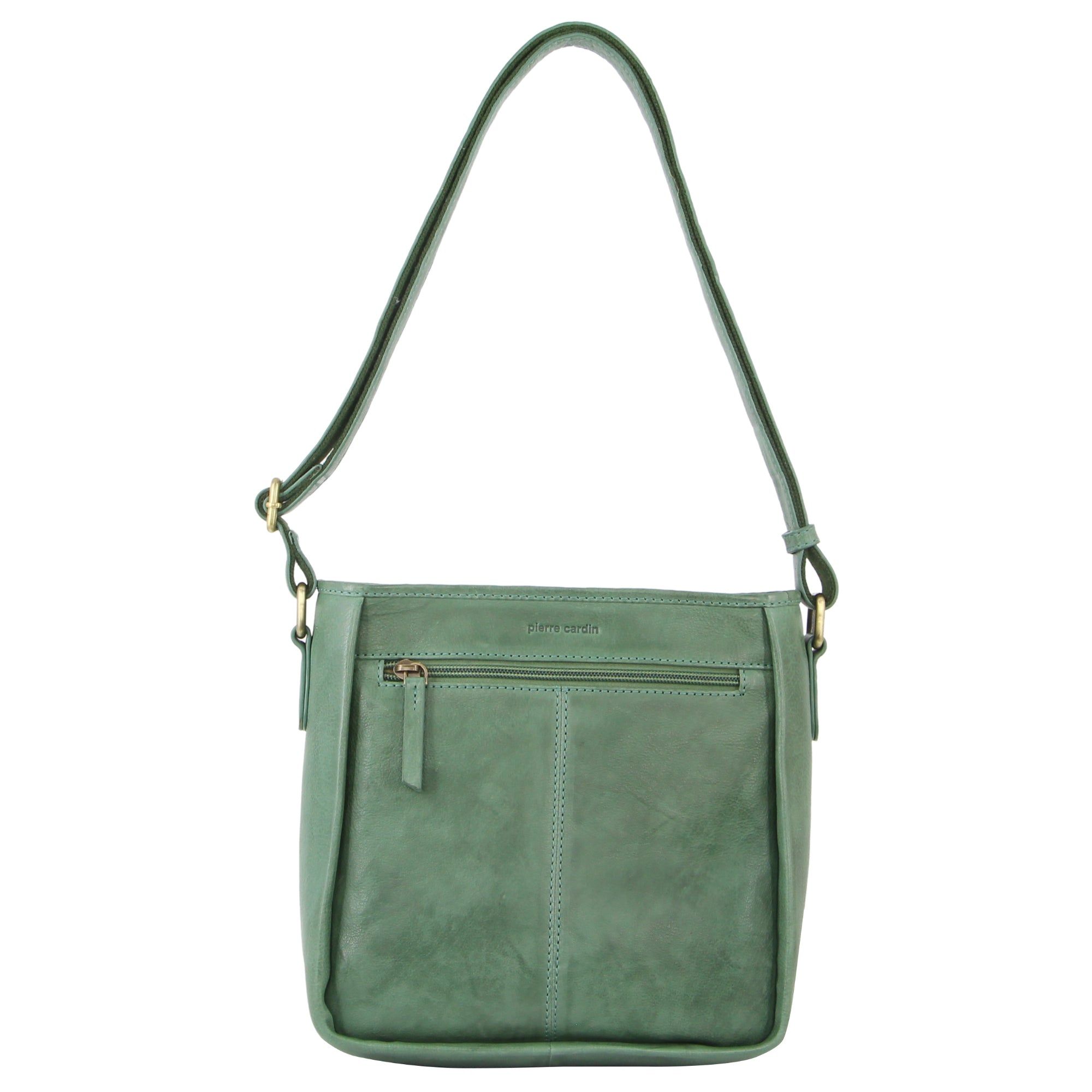 Pierre Cardin Woven Embossed Leather Cross-Body Bag Crossbody Väska Dam Gröna | KDVREY918
