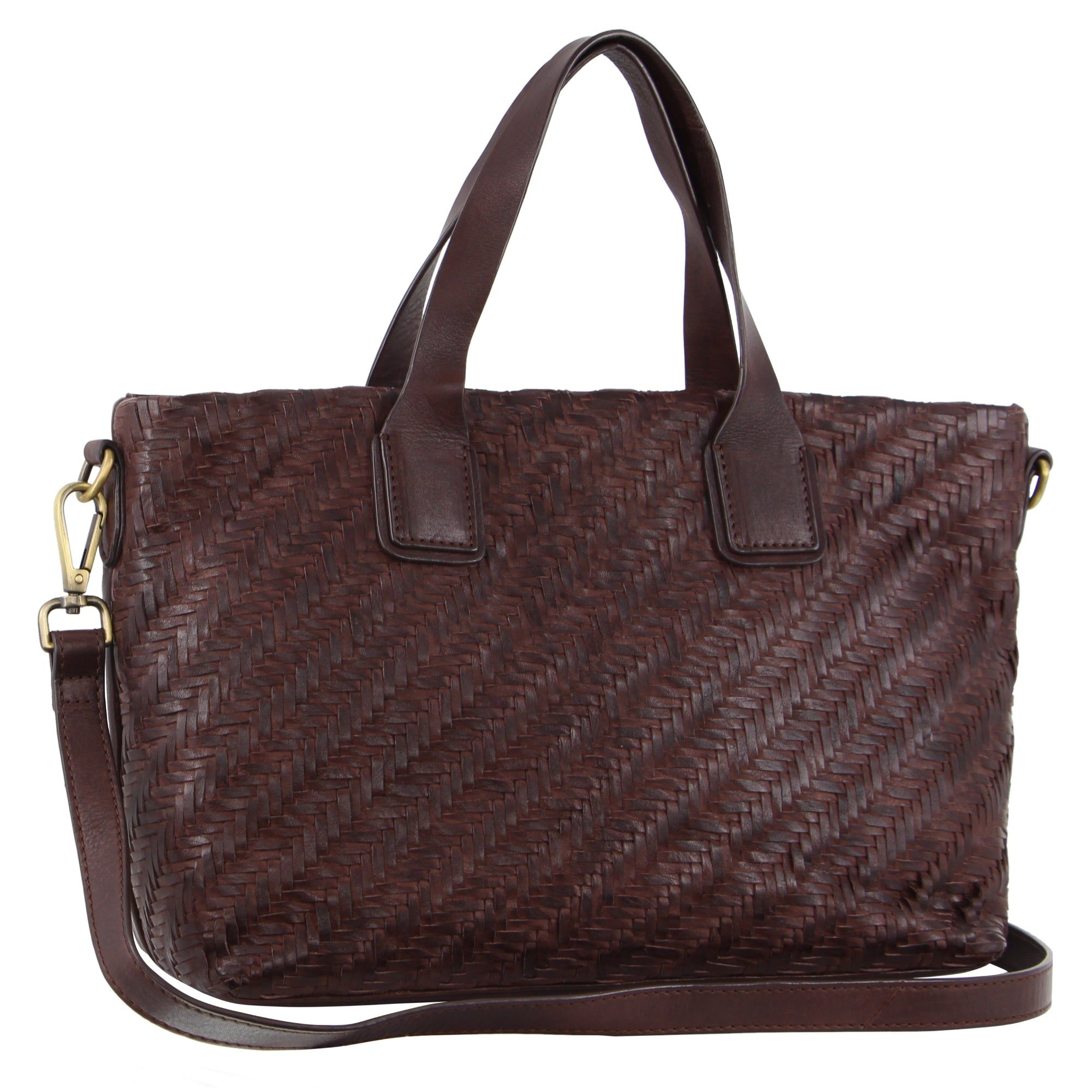 Pierre Cardin Woven Embossed Leather Tote Bag Handbags Dam Vinröda | HXEWUD915
