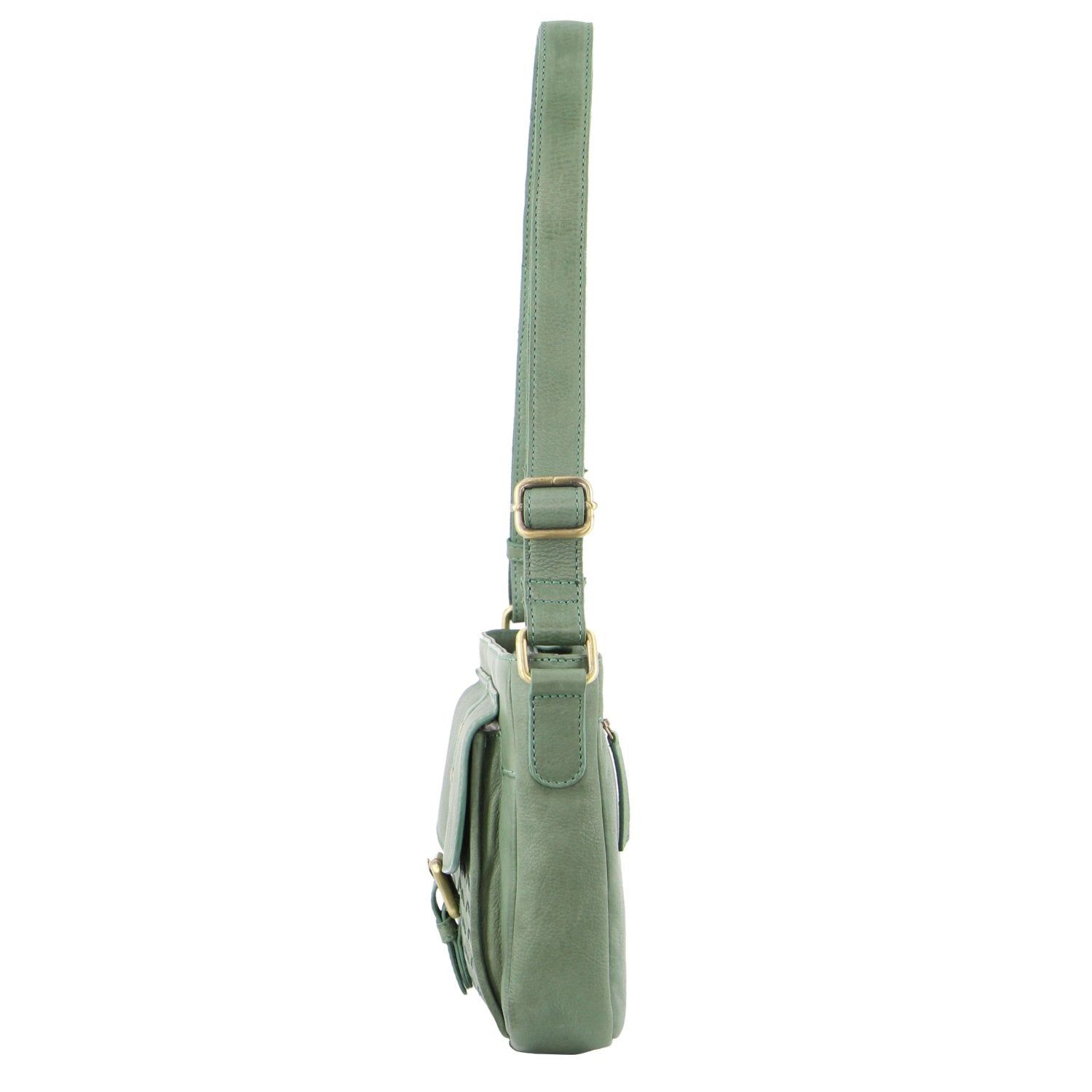 Pierre Cardin Woven Leather Crossbody Bag Crossbody Väska Dam Gröna | AWBLJZ075