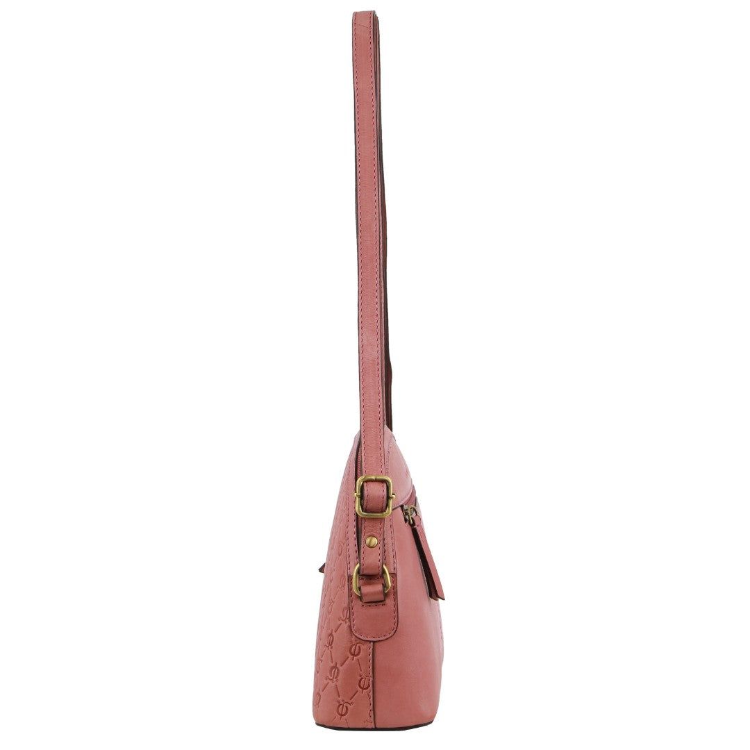 Pierre Cardin leather Diamond Embossed Design Cross-body Bag Crossbody Väska Dam Marsala | HXWNCQ410