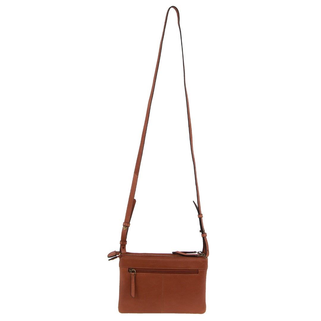 Pierre Cardin leather Pleated-Design Cross-Body Bag Crossbody Väska Dam Bruna | GVMNIP263