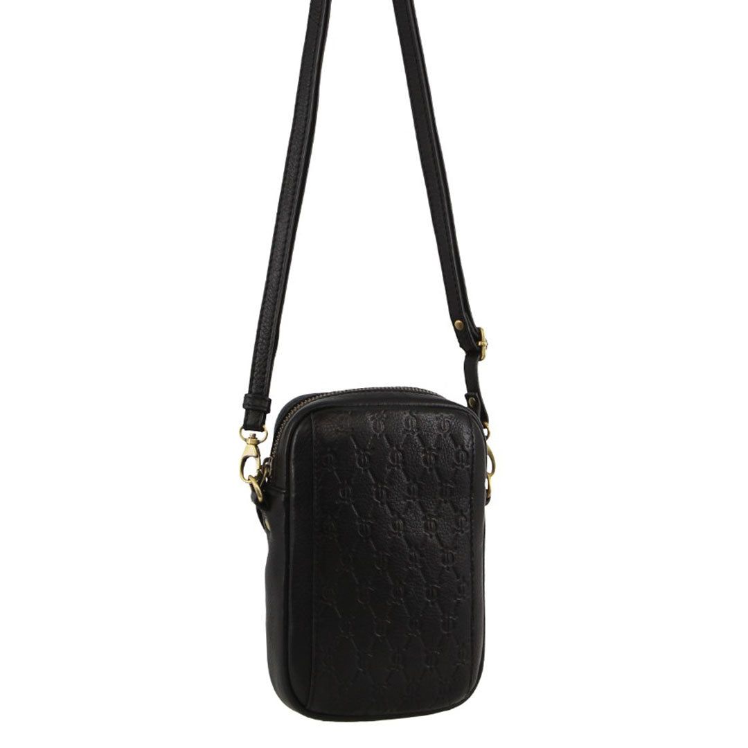 Pierre Cardin leather Textured Design Phone Bag Clutch Dam Svarta | SXEMON821